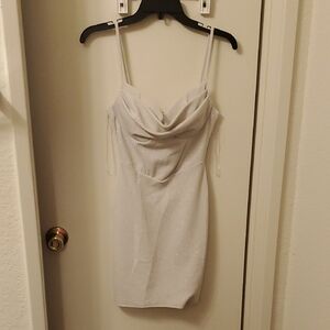 NWT Chic Silver Mini Dress with Sparkle